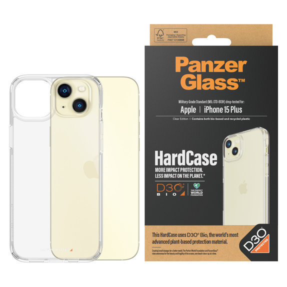 Puzdro HardCase D3O pre iPhone 15 Plus, Transparentná, PanzerGlass
