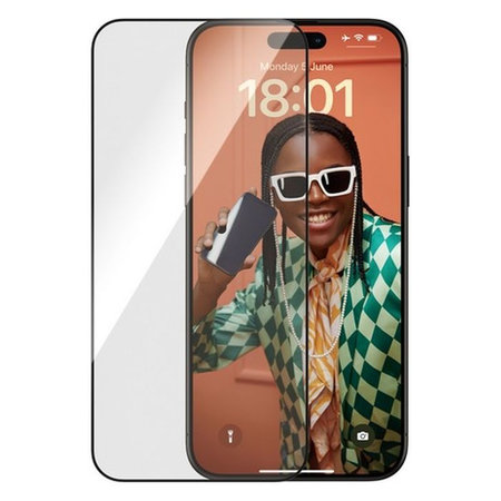 PanzerGlass - Tvrdené Sklo Re:fresh UWF s aplikátorom pre iPhone 15 Pro Max, čierna