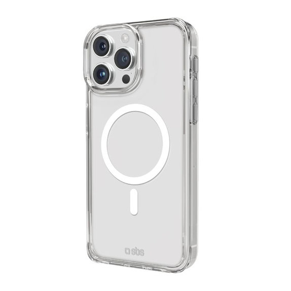 SBS - Puzdro Light Mag s MagSafe pre iPhone 15 Pro Max, transparentná