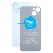 Apple iPhone 15 Plus - Sklo Zadného Housingu so Zväčšeným Otvorom na Kameru (Blue)