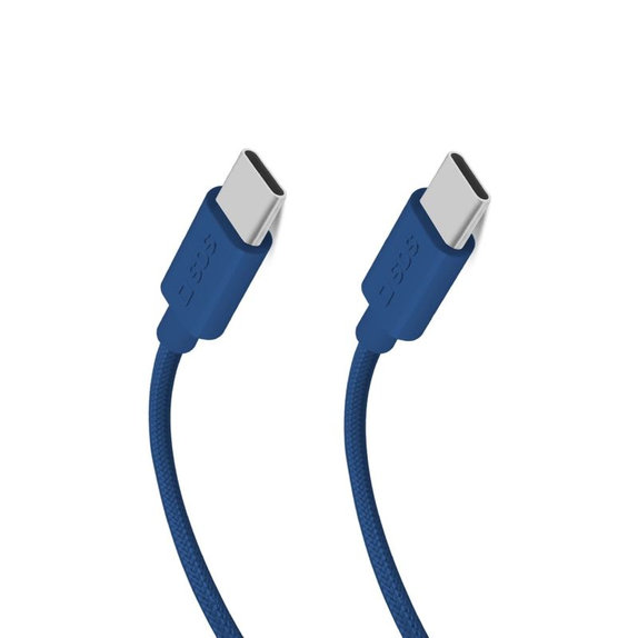 SBS - Kábel USB-C/USB-C, 60W, PD, 1.5m, modrá