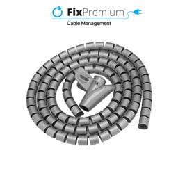 FixPremium - Organizér Káblov - Trubica (10mm), dĺžka 2M, šedá