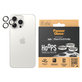 Ochranný kryt objektívu Hoops pre iPhone 15 Pro/15 Pro Max, White Metal, PanzerGlass