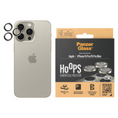 Ochranný kryt objektívu Hoops pre iPhone 15 Pro/15 Pro Max, Natural Metal, PanzerGlass