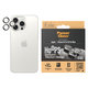 Ochranný kryt objektívu Hoops pre iPhone 15 Pro/15 Pro Max, White Titanium, PanzerGlass