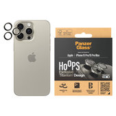 Ochranný kryt objektívu Hoops pre iPhone 15 Pro/15 Pro Max, Natural Titanium, PanzerGlass