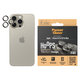 Ochranný kryt objektívu Hoops pre iPhone 15 Pro/15 Pro Max, Natural Titanium, PanzerGlass