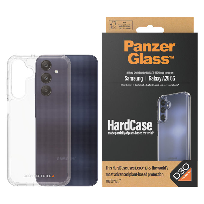 Puzdro HardCase D3O pre Samsung Galaxy A25 5G, Transparentná, PanzerGlass