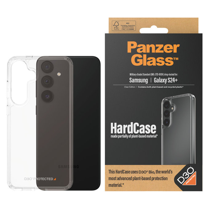 Puzdro HardCase D3O pre Samsung Galaxy S24+, Transparentná, PanzerGlass