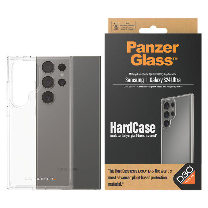 Puzdro HardCase D3O pre Samsung Galaxy S24 Ultra, Transparentná, PanzerGlass