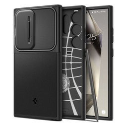 Spigen - Puzdro Optik Armor pre Samsung Galaxy S24 Ultra, čierna