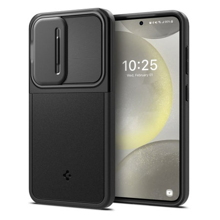 Spigen - Puzdro Optik Armor pre Samsung Galaxy S24, čierna