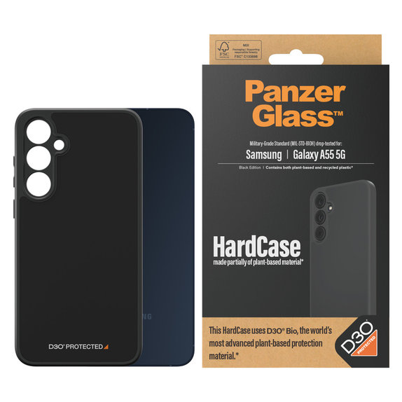 Puzdro HardCase D3O pre Samsung Galaxy A55 5G, Čierna, PanzerGlass