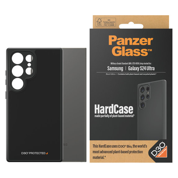 Puzdro HardCase D3O pre Samsung Galaxy S24 Ultra, Čierna, PanzerGlass
