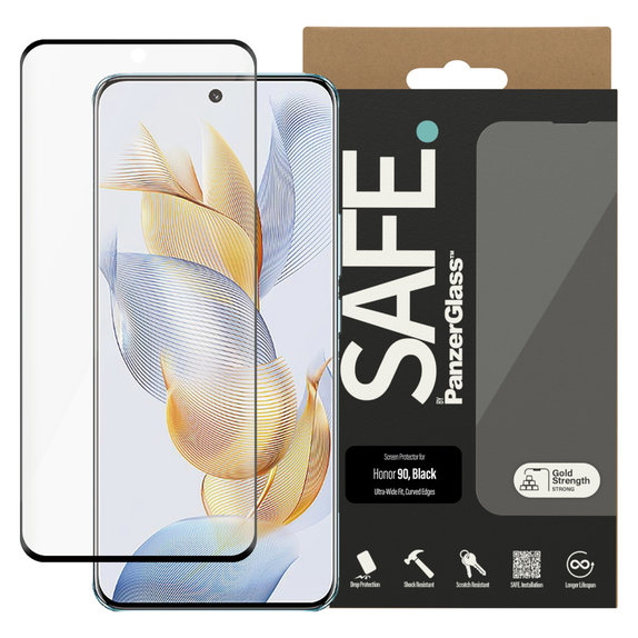 Tvrdené sklo UWF pre Honor 90, Čierna, SAFE by PanzerGlass