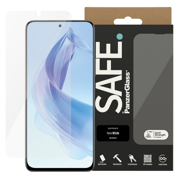 Tvrdené sklo UWF pre Honor 90 Lite, Čierna, SAFE by PanzerGlass