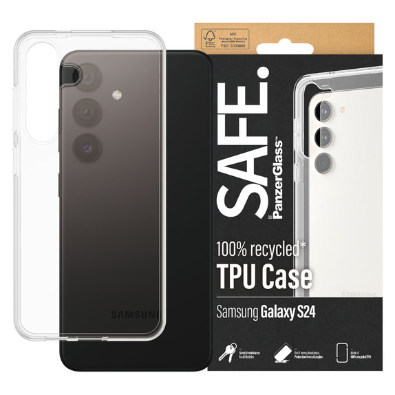 Puzdro TPU pre Samsung Galaxy S24, Transparentná, SAFE by PanzerGlass