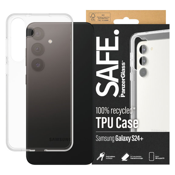 Puzdro TPU pre Samsung Galaxy S24+, Transparentná, SAFE by PanzerGlass