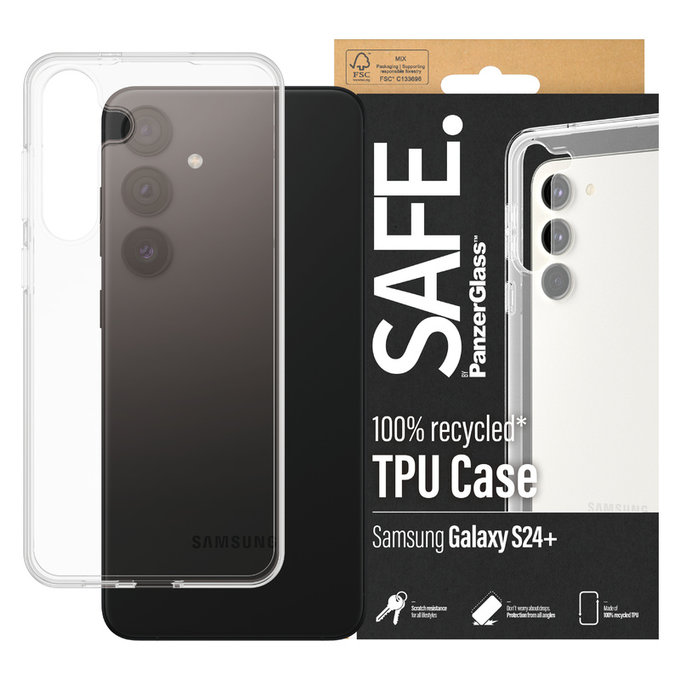 Puzdro TPU pre Samsung Galaxy S24+, Transparentná, SAFE by PanzerGlass
