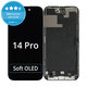 Displej Soft OLED pre iPhone 14 Pro, Dotykové sklo s rámom, FixPremium