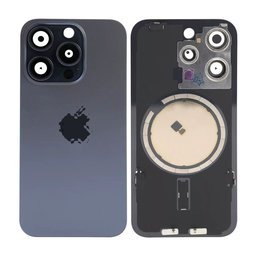Apple iPhone 15 Pro - Sklo Zadného Housingu + Sklíčko Kamery + Kovový Pliešok + Magsafe Magnet (Blue Titanium)