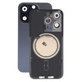 Apple iPhone 15 Pro - Sklo Zadného Housingu + Sklíčko Kamery + Kovový Pliešok + Magsafe Magnet (Blue Titanium)