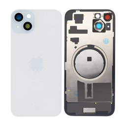 Apple iPhone 15 Plus - Sklo Zadného Housingu + Sklíčko Kamery + Kovový Pliešok + Magsafe Magnet (Blue)
