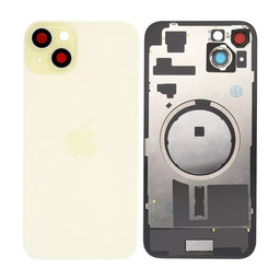 Apple iPhone 15 Plus - Sklo Zadného Housingu + Sklíčko Kamery + Kovový Pliešok + Magsafe Magnet (Yellow)