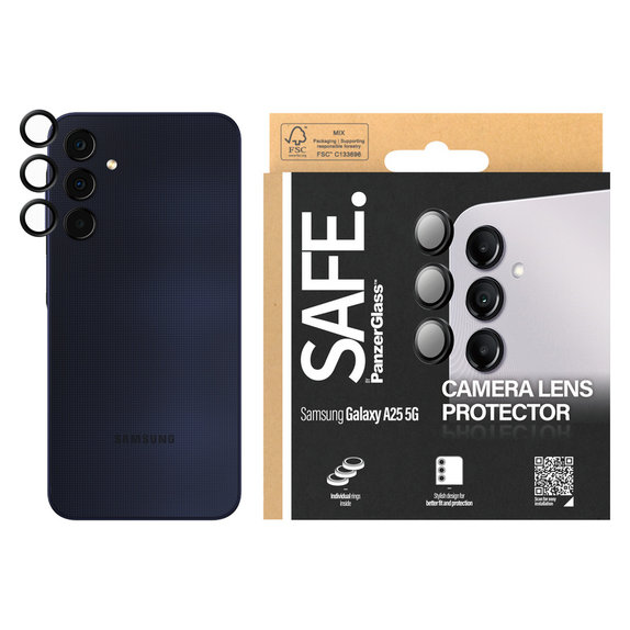 Ochranný kryt objektívu pre Samsung Galaxy A25 5G, Čierna, SAFE by PanzerGlass