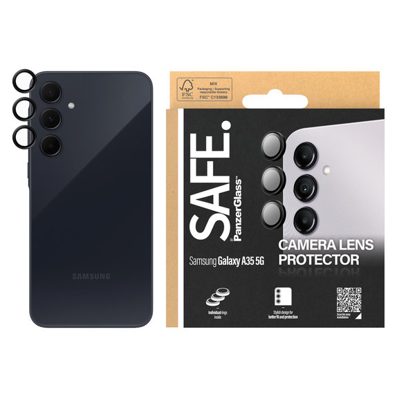 Ochranný kryt objektívu pre Samsung Galaxy A34 5G, Čierna, SAFE by PanzerGlass
