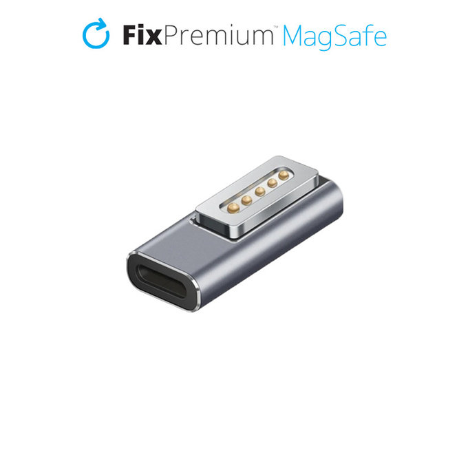 FixPremium - Redukcia USB-C - MagSafe 1, strieborná