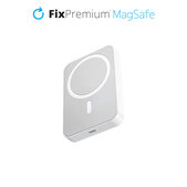 FixPremium - MagSafe PowerBank so Stojanom 5000mAh, biela