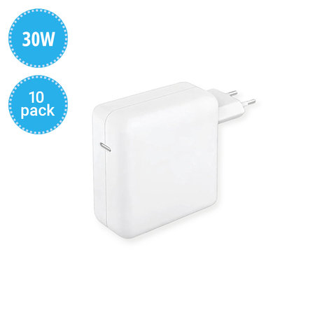 USB-C nabíjací adaptér, 30W, kompatibilný s Apple, 10 pack