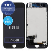 Apple iPhone 8, SE (2020), SE (2022) - LCD Displej + Dotykové Sklo + Rám (Black) In-Cell FixPremium (5 Pack)
