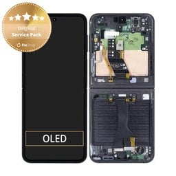 Samsung Galaxy Z Flip 6 F741B - LCD Displej + Dotykové Sklo + Rám (Crafted Black) - GH82-35014E Genuine Service Pack