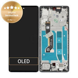 Motorola Moto G85 5G - LCD Displej + Dotykové Sklo + Rám (Urban Grey) - 5D68C24854 Genuine Service Pack