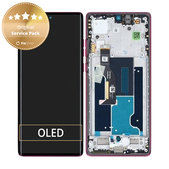 Motorola Edge 50 Fusion - LCD Displej + Dotykové Sklo + Rám (Hot Pink) - 5D68C24345 Genuine Service Pack