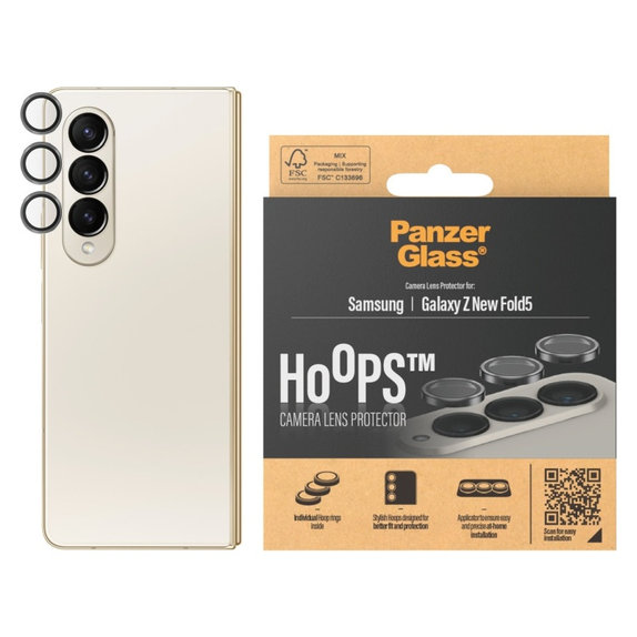 Ochranný kryt objektívu Hoops pre Samsung Z Fold6, Čierna, PanzerGlass