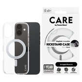 Puzdro Kickstand s MagSafe pre iPhone 16, Strieborná, CARE