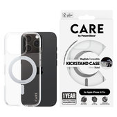 Puzdro Kickstand s MagSafe pre iPhone 16 Pro, Strieborná, CARE
