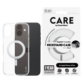 Puzdro Kickstand s MagSafe pre iPhone 16 Plus, Strieborná, CARE