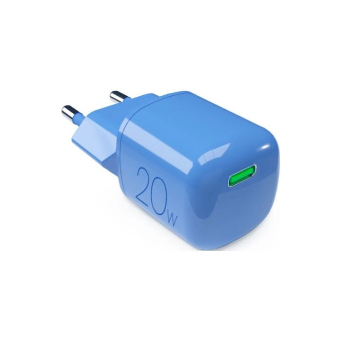 PURO - Nabíjací adaptér MiniPro USB-C, GaN, 20W, blue lagon