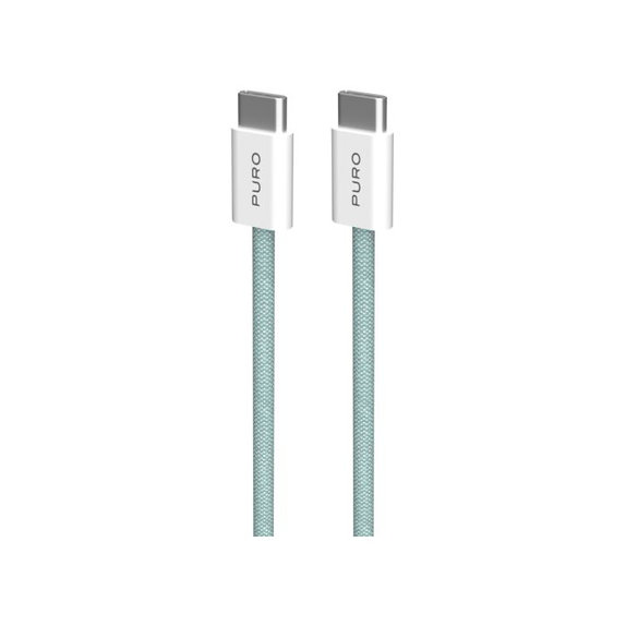 PURO - Kábel USB-C / USB-C, 60W, Fabrik FABK4, 1,5 m, island mist