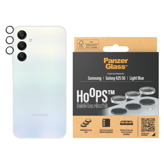 Ochranný kryt objektívu Hoops pre Samsung A25 5G, Svetlá modrá, PanzerGlass