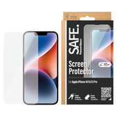 Tvrdené sklo Case Friendly pre iPhone 16e/14/13 Pro/13, Čierna, SAFE