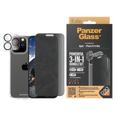 Bundle PicturePerfect + Tvrdené sklo UWF Privacy + Hard Case D3O pre iPhone 15 Pro Max, PanzerGlass