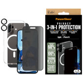 Bundle Hoops + Tvrdené sklo UWF Privacy + Hard Case pre iPhone 16, PanzerGlass