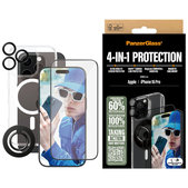 Bundle Hoops + Tvrdené sklo UWF + Hard Case + Magnetic Ring Mount pre iPhone 16 Pro, PanzerGlass