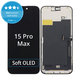Apple iPhone 15 Pro Max - LCD Displej + Dotykové Sklo + Rám Soft OLED FixPremium