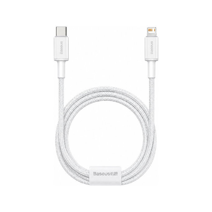 Baseus - Kábel Lightning/USB-C, 1.5m, biela